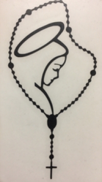 Our Lady and Rosary Decal
